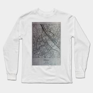 Vienna, Austria, city map Long Sleeve T-Shirt